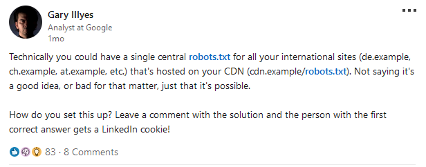 Gary Illyes за използване на robots.txt за международни сайтове