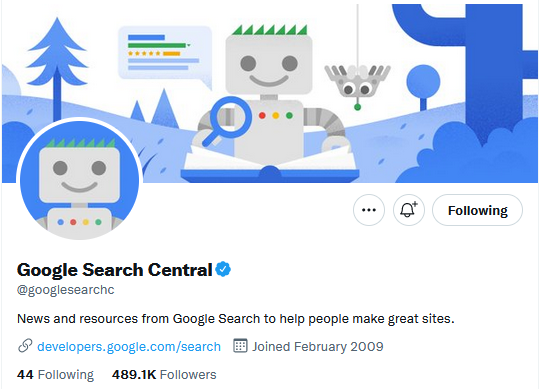 google search central twitter