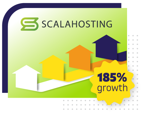 ScalaHosting - remarkable revenue growth of 185% through SEO in the USA